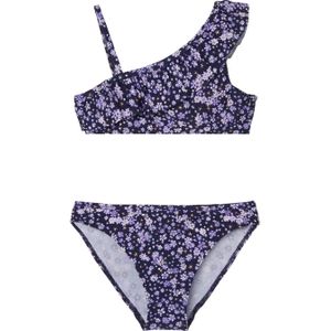 NAME IT KIDS crop bikini met ruches NKFZORA paars