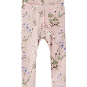 NAME IT BABY baby skinny broek NBFBOSSA met all over print zachtroze/multicolor