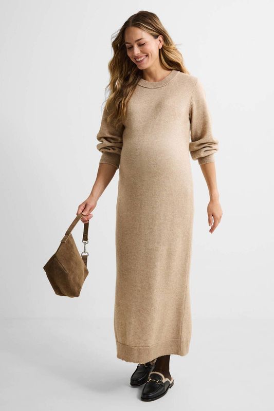 Mlnewanne - Gebreide Jurk - Maxi Lengte - Lange Mouwen - Regular Fit