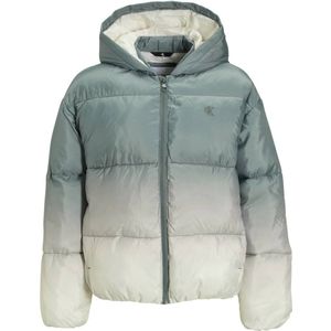 Calvin Klein tie-dye gewatteerde winterjas groen/offwhite