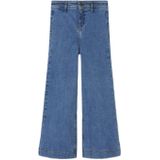 NAME IT KIDS high waist wide leg jeans NKFSALLI X medium blue denim