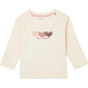 Noppies baby baby longsleeve met printopdruk wit