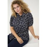 Kaffe Curve - Blouse - Blauw - 100% Viscose