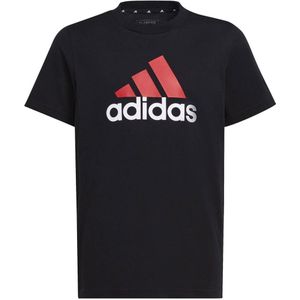 adidas Sportswear T-shirt met logo zwart/rood/wit