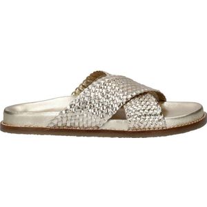 Nelson leren slippers goud