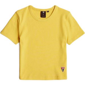 G-STAR T-shirt t-shirt s\\s slim crop geel