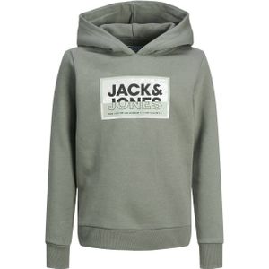 JACK & JONES JUNIOR hoodie JCOLOGAN met logo zachtgroen
