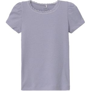 NAME IT MINI ribgebreid T-shirt NMFKAB lila