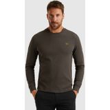 Shirt met lange mouwen en labeldetail