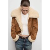 Mango lammy coat bruin