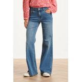 Smashed Lemon Mediumblauwe flared jeans |
