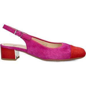 Ara Nizza 2.0 suède slingback pumps roze/rood