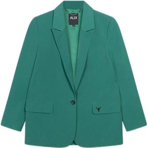 Alix the Label gestreepte oversized blazer groen