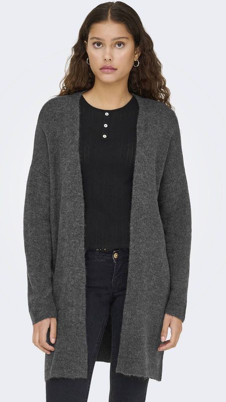 Only - ONLTALIO LS OPEN CARDIGAN BF KNT - Vest - Donkergrijs