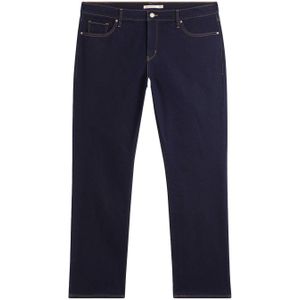Levi's Plus 314 high waist straight jeans dark blue denim