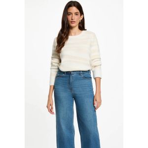 Morgan gebreide trui met zebraprint ecru