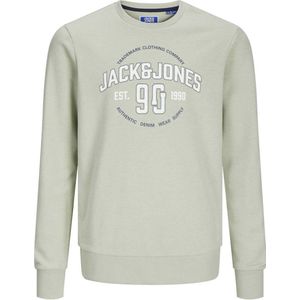 JACK & JONES JUNIOR sweater JJMINDS met logo licht saliegroen