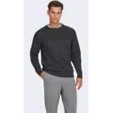 Only & Sons - Onsalkan Pullover - Grijs - Trui - Katoen