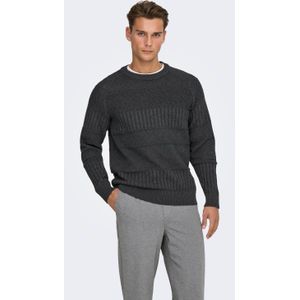Only & Sons - Onsalkan Pullover - Grijs - Trui - Katoen