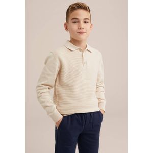 WE Fashion Blue Ridge gebreide trui ecru