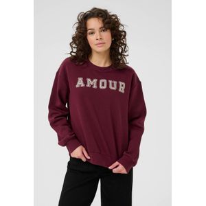 Kaffe - Kaelenora Sweatshirt - Rood - Geborduurd - Dames