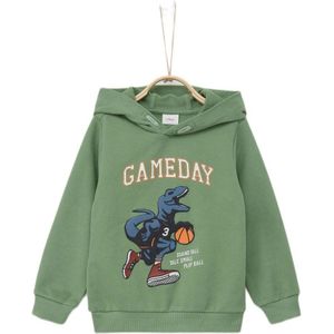 s.Oliver hoodie met printopdruk groen