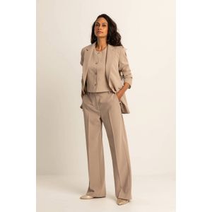 Expresso - Flared High Waist Pantalon - Beige
