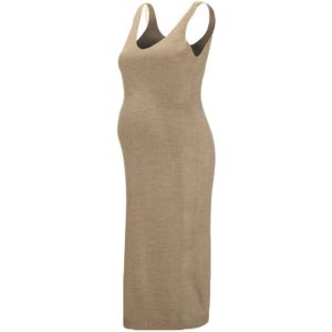 LOVE2WAIT gebreide zwangerschaps jurk beige