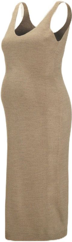 LOVE2WAIT gebreide zwangerschaps jurk beige