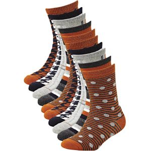 Apollo sokken met all-over print - set van 10 oranje