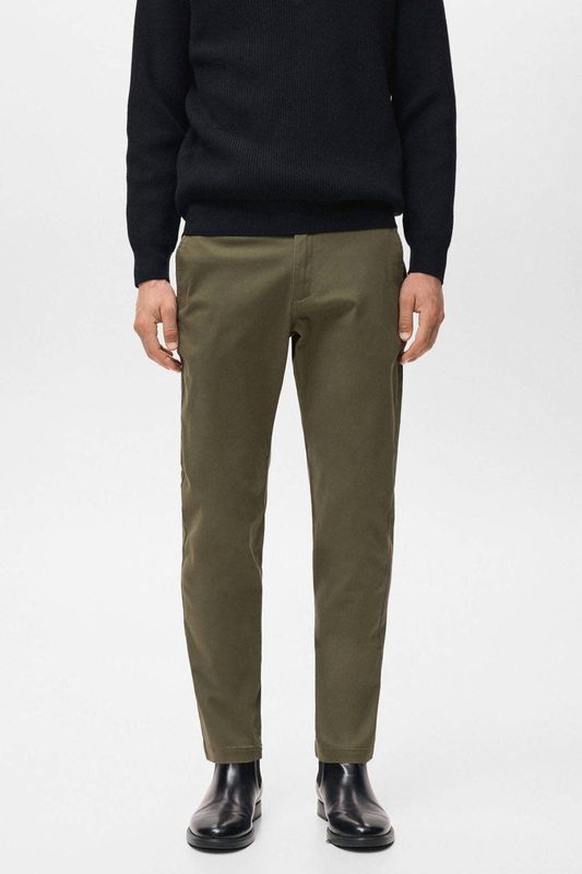 Mango Man - PRATO - Chino Broek - Groen - Tapered Model