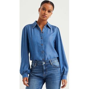 WE Fashion Blue Ridge blouse medium blue denim