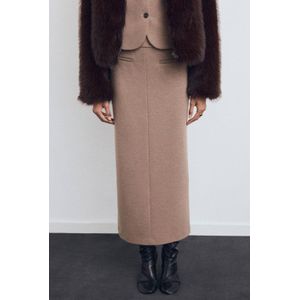 Mango kokerrok beige