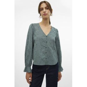 VERO MODA blouse VMBETI grijsgroen