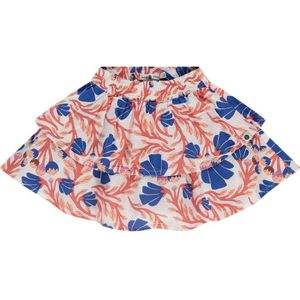 Stains&Stories Rok met All Over Print Ecru/Blauw/Oranje