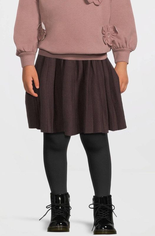 LEVV - Little - Korte Plooirok - Grijsbruin