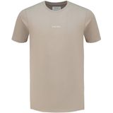 Pure Path T-shirt met backprint 000053 - taupe