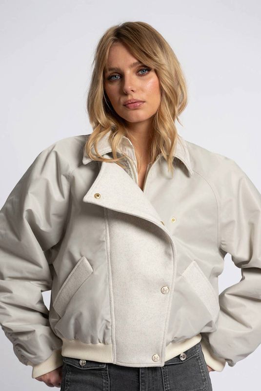 Fifth House Dames jas ecru (Maat: 34) - Effen