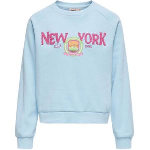 KIDS ONLY GIRL sweater KOGGOLDIE met tekst lichtblauw