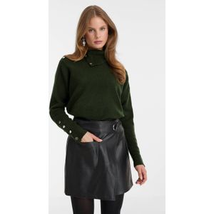 Anytime - Imitatieleren Skort - Zwart - Dames