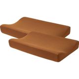 Meyco aankleedkussenhoes Basic jersey - set van 2 camel