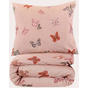 W - Dekbedovertrek - Butterfly - Peuterbed - 120x150 cm - Polyester-Katoen