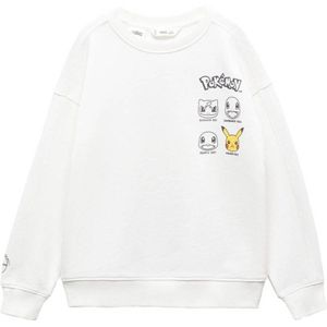 Mango Kids sweater met printopdruk wit