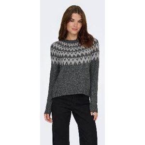 ONLY - ONLFRY - Trui - Grijs - Knitwear - Lange Mouw