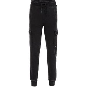 WE Fashion Salty Dog Slim Fit Joggingbroek Zwart