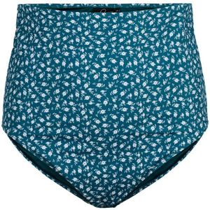 Zizzi high waist bikinibroekje SEMMA lichtblauw/wit