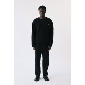 Tonsure - Sweater - Zwart - Ronde Hals - Lange Mouwen - Relaxed Fit