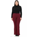 YOEK bootcut high waist flared broek donkerrood