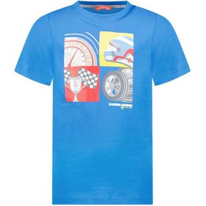 TYGO & vito T-shirt Joël met printopdruk felblauw