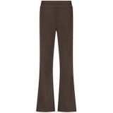 Tramontana Wide leg regular waist casual broek donkerbruin